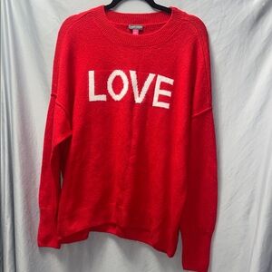 Vince Camuto Vibrant Red Crew Neck Sweater